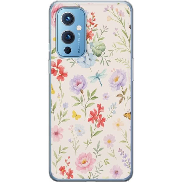 OnePlus 9 Genomskinligt Skal Blommor