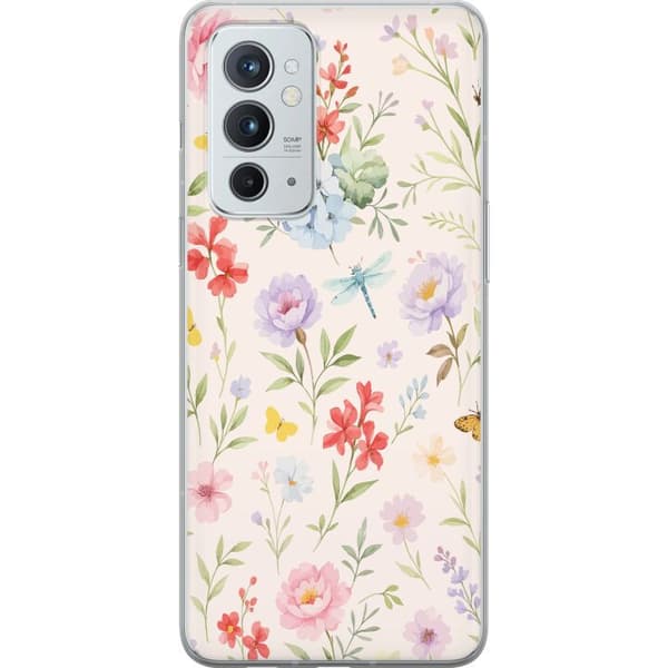 OnePlus 9RT 5G Genomskinligt Skal Blommor