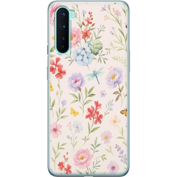 OnePlus Nord Gjennomsiktig deksel Blomster