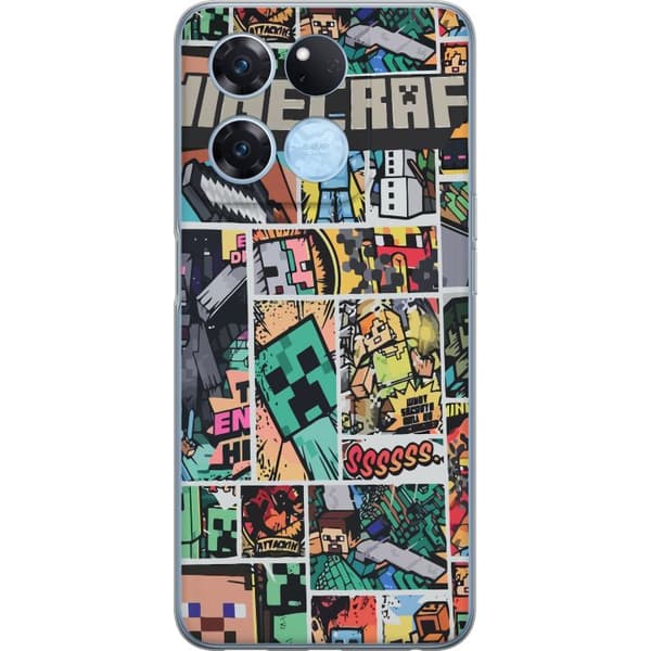 OnePlus Ace Racing Läpinäkyvä kuori Minecraft Taide