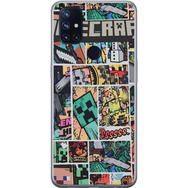 OnePlus Nord N10 5G Genomskinligt Skal Minecraft Art