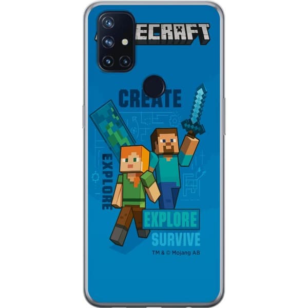 OnePlus Nord N10 5G Genomskinligt Skal Minecraft Caves