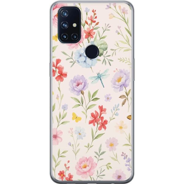 OnePlus Nord N10 5G Gjennomsiktig deksel Blomster