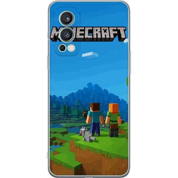 OnePlus Nord 2 5G Genomskinligt Skal Minecraft Key Art