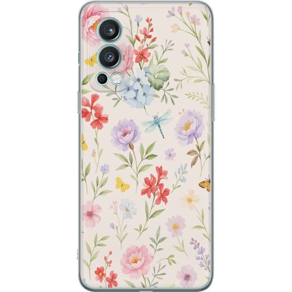 OnePlus Nord 2 5G Gjennomsiktig deksel Blomster