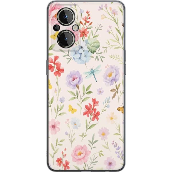 OnePlus Nord N20 5G Genomskinligt Skal Blommor