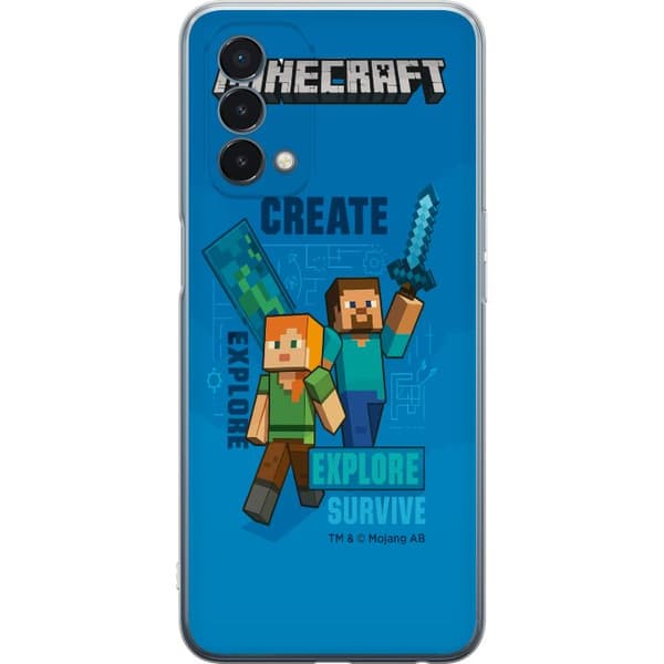 OnePlus Nord N200 5G Gjennomsiktig deksel Minecraft Grotter
