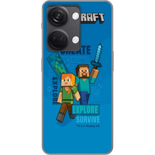 OnePlus Nord 3 Läpinäkyvä kuori Minecraft Luolastot