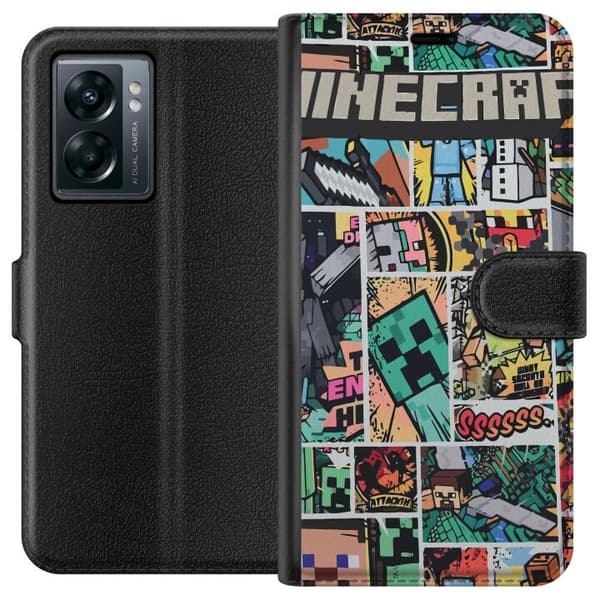 OnePlus Nord N300 Tegnebogsetui Minecraft Kunst
