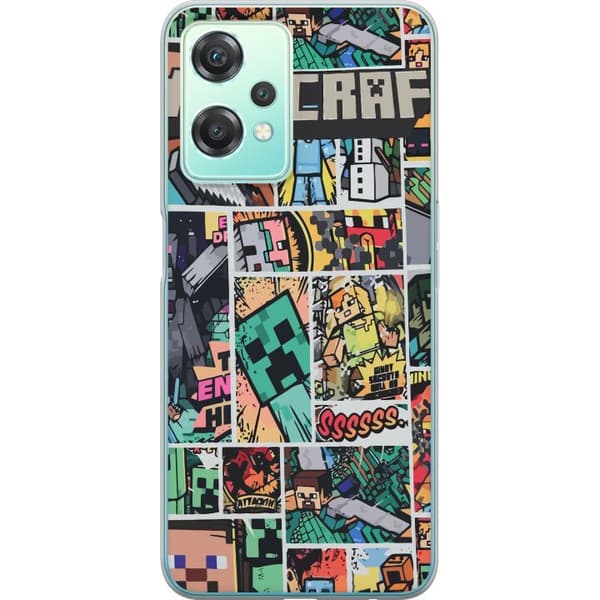 OnePlus Nord CE 2 Lite 5G Genomskinligt Skal Minecraft Art
