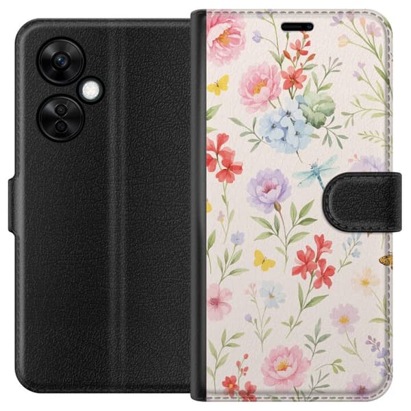 OnePlus Nord CE3 Tegnebogsetui Blomster
