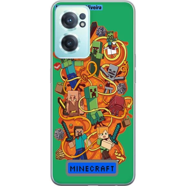 OnePlus Nord CE 2 5G Gennemsigtig cover Minecraft