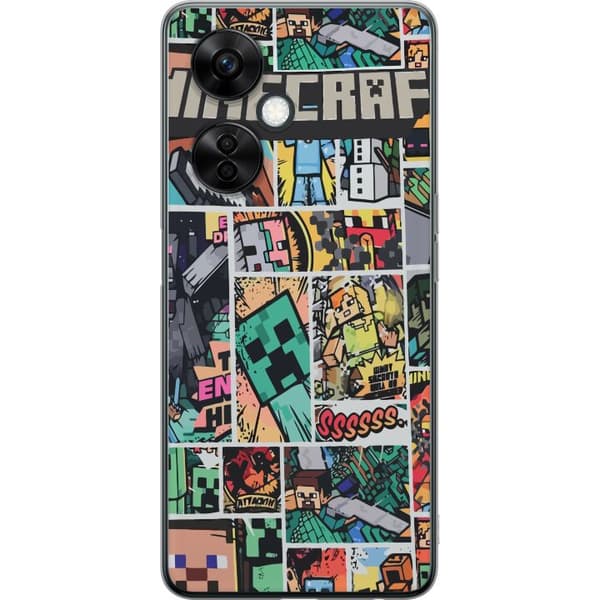 OnePlus Nord CE3 Gennemsigtig cover Minecraft Kunst