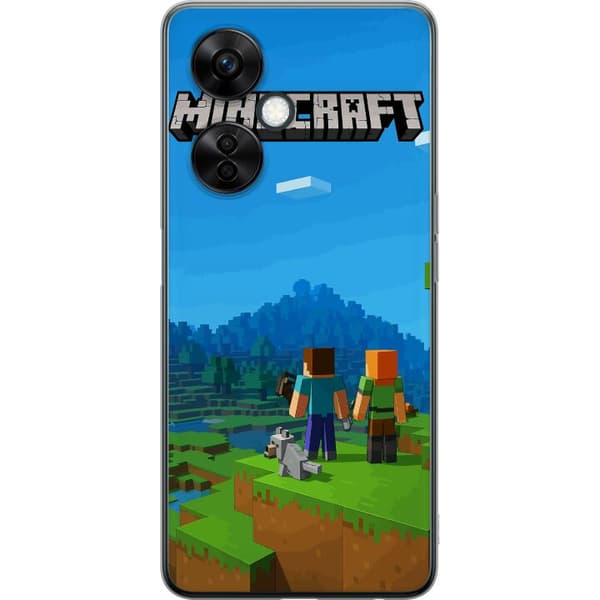 OnePlus Nord CE3 Genomskinligt Skal Minecraft Key Art
