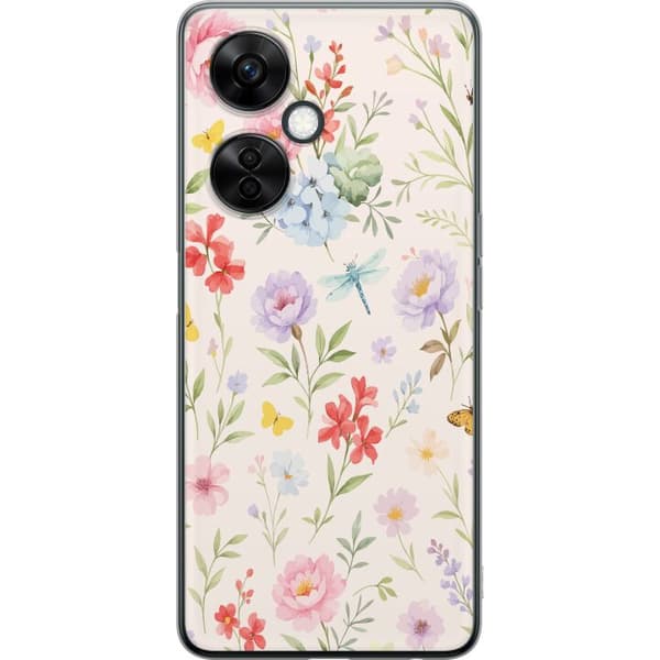 OnePlus Nord CE 3 Lite Genomskinligt Skal Blommor