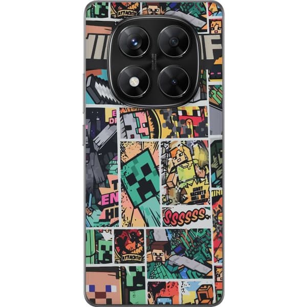 Xiaomi Redmi Note 14 Pro Gennemsigtig cover Minecraft Kunst