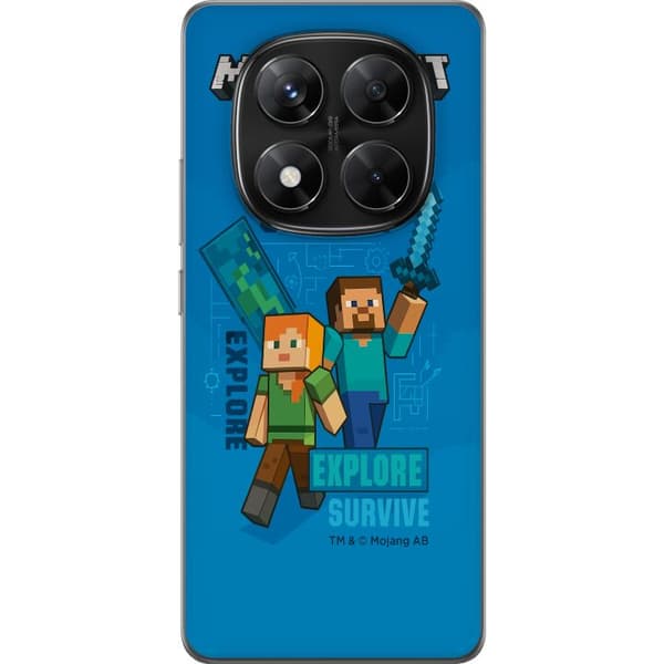 Xiaomi Redmi Note 14 Pro Läpinäkyvä kuori Minecraft Luolastot