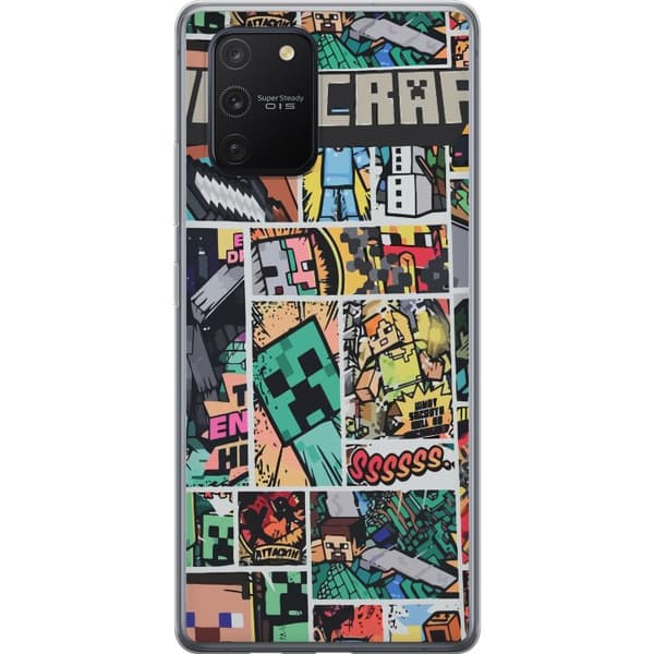 Samsung Galaxy S10 Lite Gennemsigtig cover Minecraft Kunst