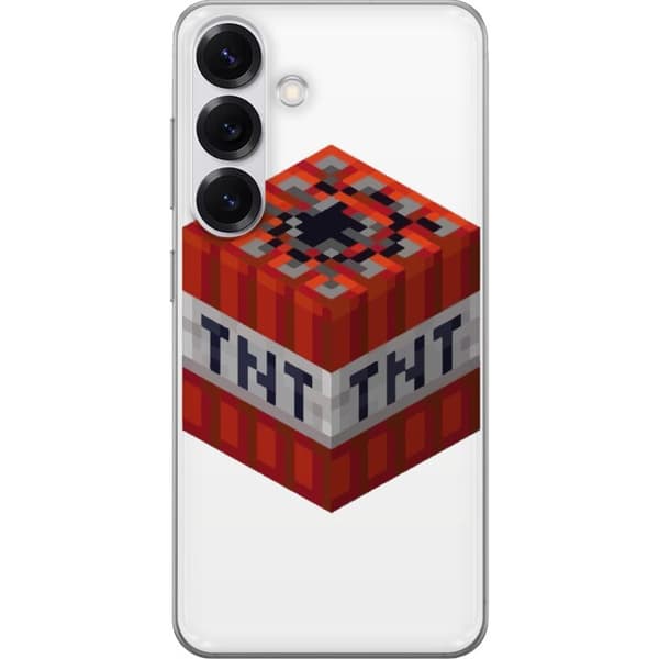 Samsung Galaxy S25 Läpinäkyvä kuori Minecraft TNT