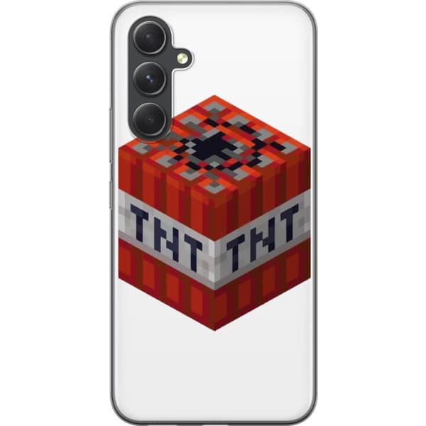 Samsung Galaxy A55 Genomskinligt Skal Minecraft TNT