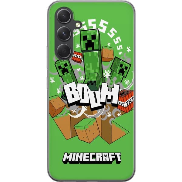 Samsung Galaxy A55 Genomskinligt Skal Minecraft Boom