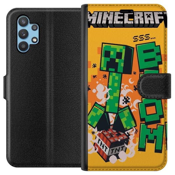 Samsung Galaxy A32 5G Tegnebogsetui Minecraft Boom