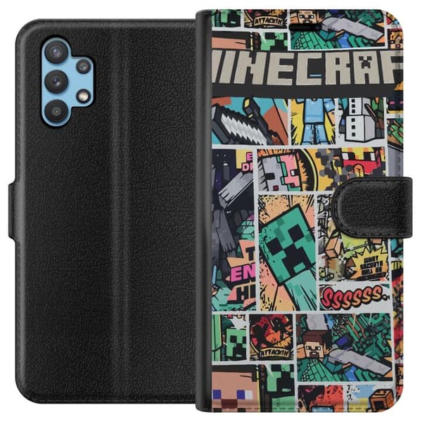 Samsung Galaxy A32 5G Lommeboketui Minecraft Kunsthåndverk