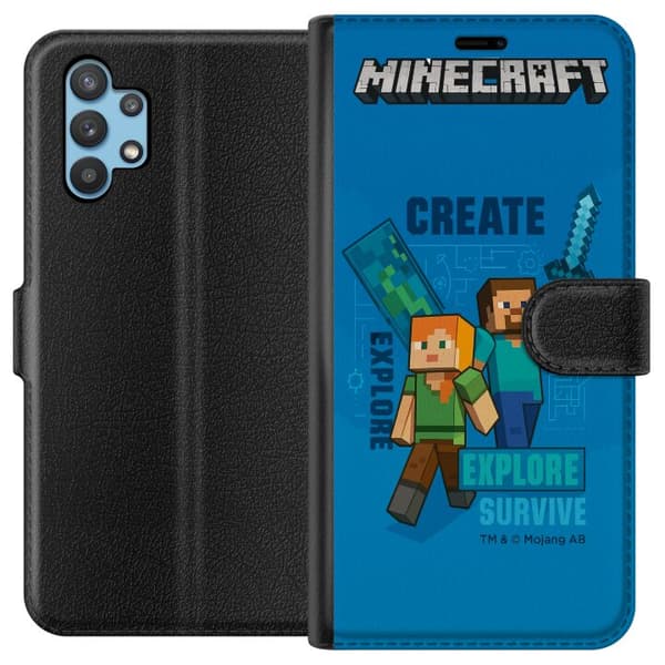 Samsung Galaxy A32 5G Plånboksfodral Minecraft Caves