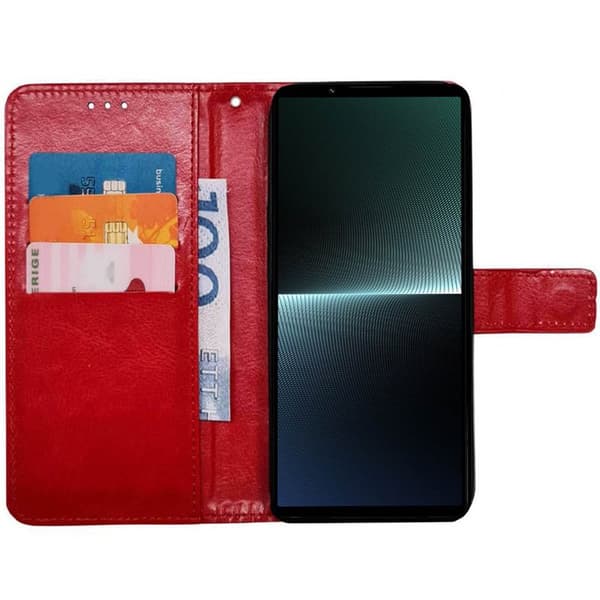 Lompakkokotelo 3-kortti Sony Xperia 1 VII - Punainen