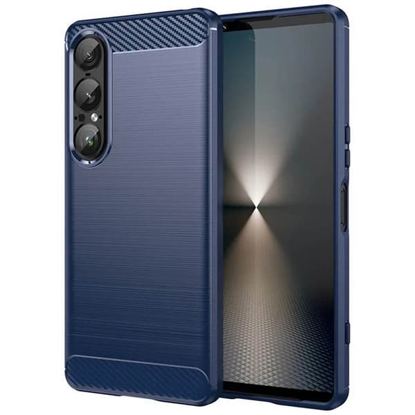Børstet silikondeksel Sony Xperia 1 VII - Blå