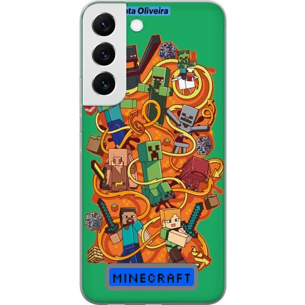 Samsung Galaxy S22+ 5G Gennemsigtig cover Minecraft
