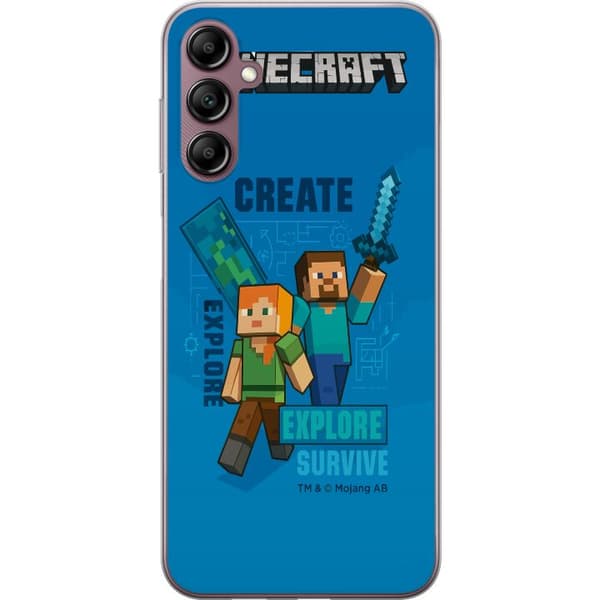 Samsung Galaxy A14 5G Gennemsigtig cover Minecraft Huler