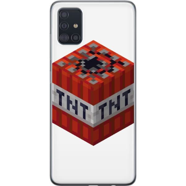 Samsung Galaxy A51 Gennemsigtig cover Minecraft TNT