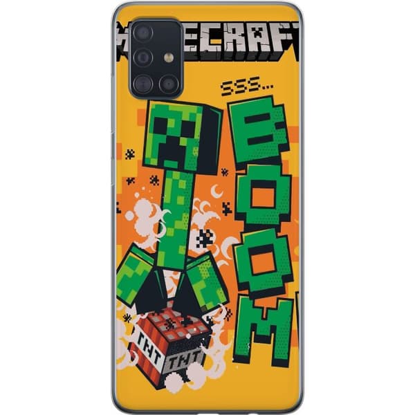 Samsung Galaxy A51 Läpinäkyvä kuori Minecraft Boom