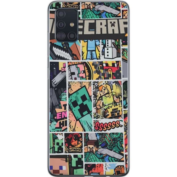 Samsung Galaxy A51 Läpinäkyvä kuori Minecraft Taide