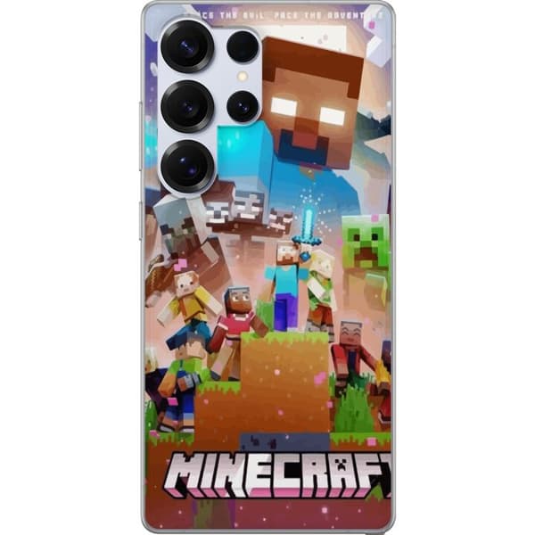 Samsung Galaxy S25 Ultra Läpinäkyvä kuori Minecraft