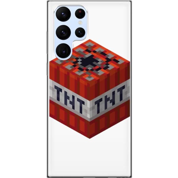 Samsung Galaxy S22 Ultra 5G Gjennomsiktig deksel Minecraft TNT