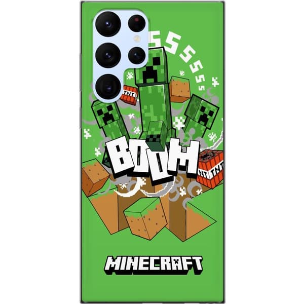 Samsung Galaxy S22 Ultra 5G Gennemsigtig cover Minecraft Boom