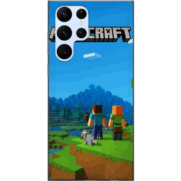 Samsung Galaxy S22 Ultra 5G Gennemsigtig cover Minecraft Key Art