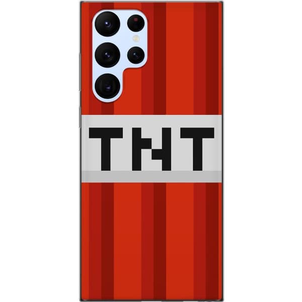 Samsung Galaxy S22 Ultra 5G Gennemsigtig cover Minecraft TNT