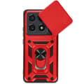 Miniatyrbild 1 av 4: Coque för Xiaomi 14T Pro Ring Stöd Kamera Skydd Glidande Mayaxess Röd