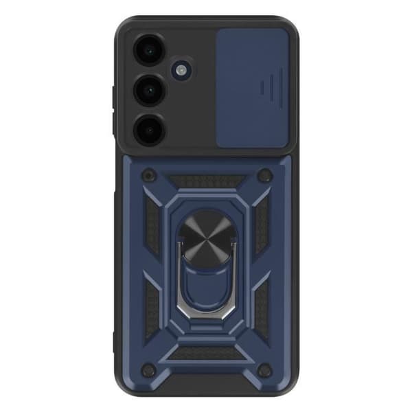 Coque för Samsung Galaxy A16 Ring Stöd Kamera Täckande Glidande Mayaxess Blå Natt