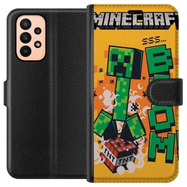 Samsung Galaxy A23 Plånboksfodral Minecraft Boom