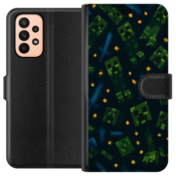 Samsung Galaxy A23 Tegnebogsetui Minecraft Dungeons Mob