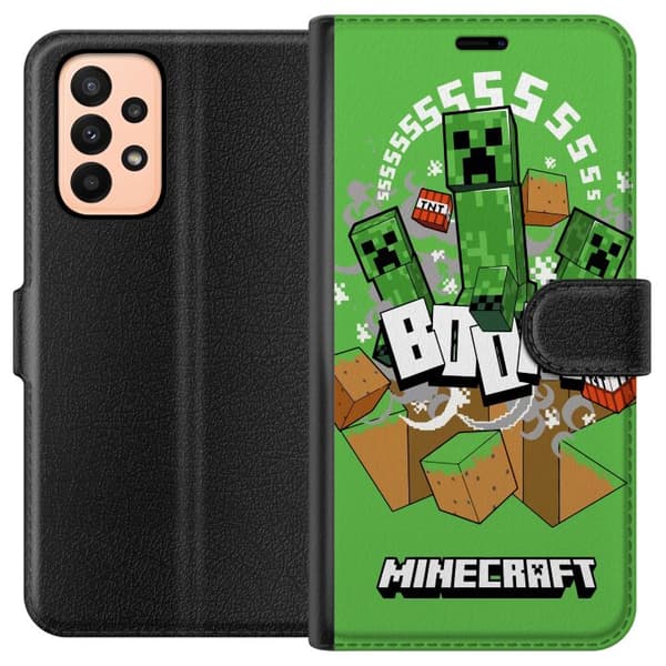 Samsung Galaxy A23 Plånboksfodral Minecraft Boom
