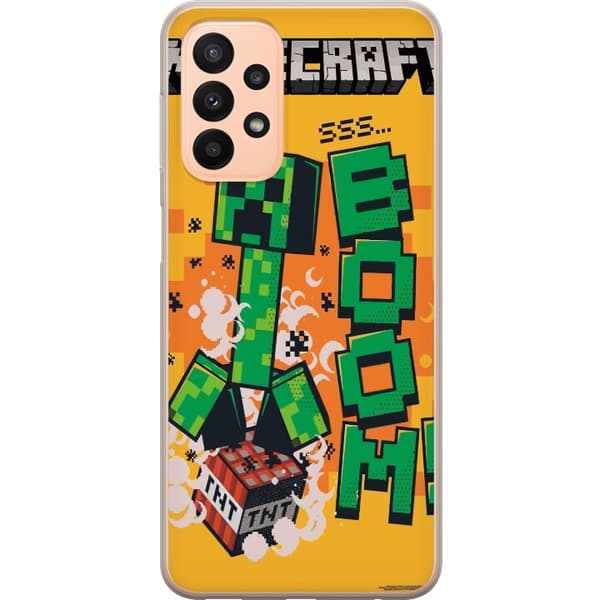 Samsung Galaxy A23 5G Genomskinligt Skal Minecraft Boom