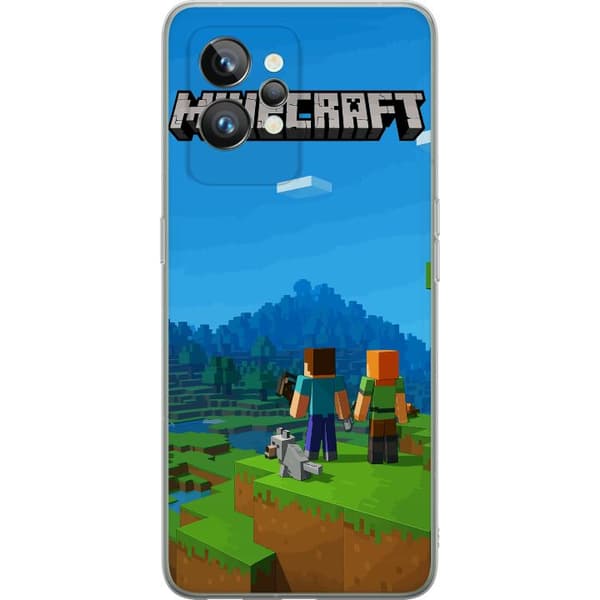 Realme GT2 Pro Genomskinligt Skal Minecraft Key Art