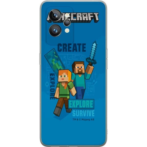 Realme GT2 Pro Läpinäkyvä kuori Minecraft Luolastot
