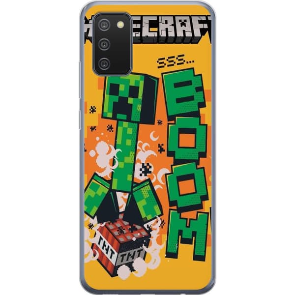 Samsung Galaxy A02s Läpinäkyvä kuori Minecraft Boom