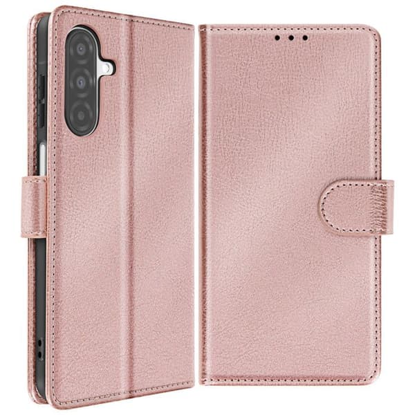 Fodral för Samsung Galaxy A26 Klapp Plånbok och Videostöd Rosé Champagne